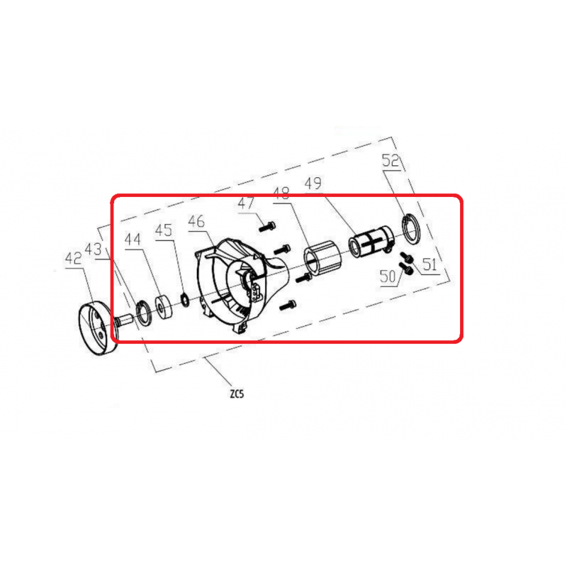 Ansamblu cuplaj RURIS PS210-1-3a, pentru motocoasa Ruris DAC 210