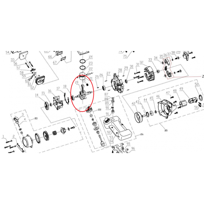 Ambielaj RURIS PS320-2-19, pentru motocositoarea Ruris DAC 320