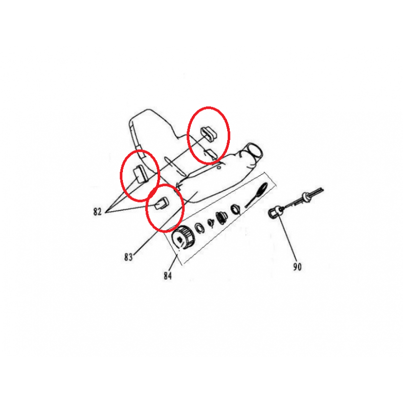 Amortizor RURIS PS740c-1-82, pentru motocoasa Ruris 740c