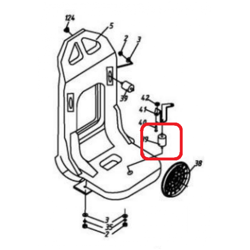 Amortizor vibratii RURIS PSA203-2-09, pentru pulverizatorul Ruris A203
