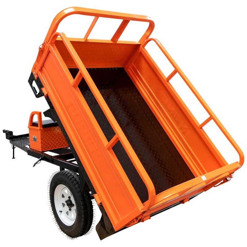 Remorca motocultor RURIS 551XL, capacitate incarcare 550 kg, basculare cu telescop