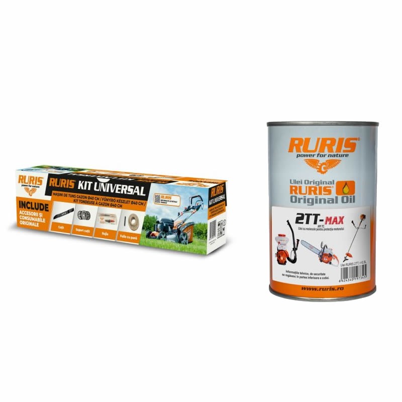 Kit universal masini de tuns gazon cu diametrul de 40cm + CADOU Ulei 500ml 2TT-MAX