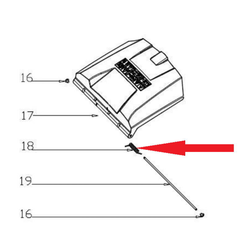 Arc capac evacuare RURIS PSRX355S-4-18, pentru masina de tuns gazonul Ruris RX355S