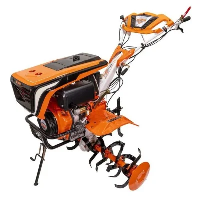 Motocultor RURIS 1001KSD Start, motor diesel, 408 CC, 11 CP, roti cauciuc 5.00-12