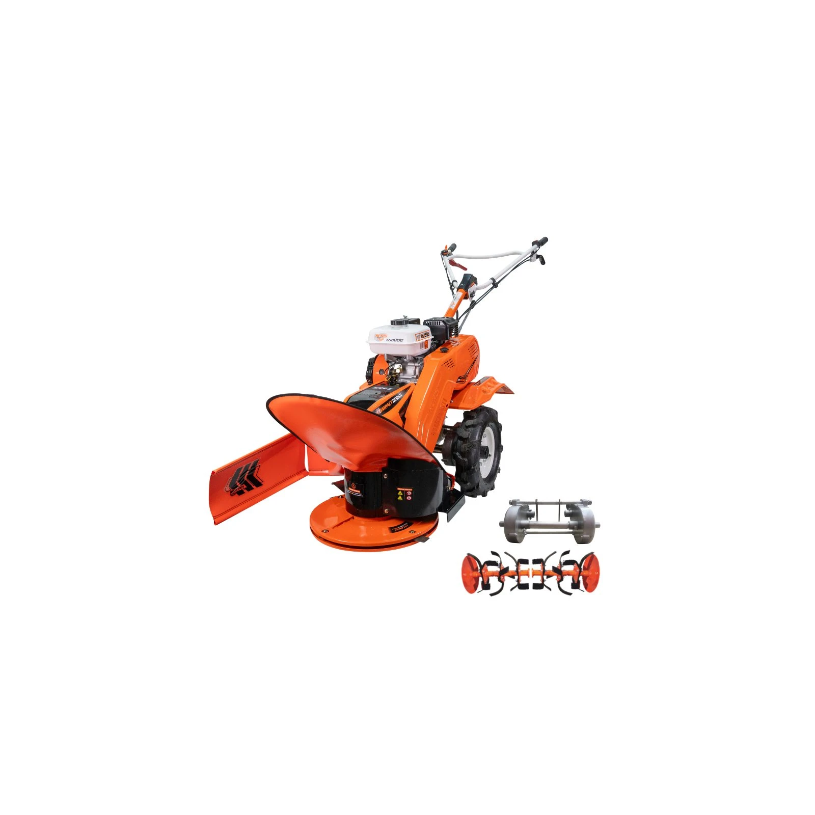 Utilaj multifunctional RURIS 6500CRT, 7 CP, 4 timpi, 208 CC, 3 viteze, 83 cm latime lucru, 3 l benzina, roti cauciuc 4.00-8, sistem de cosit 6500CRT