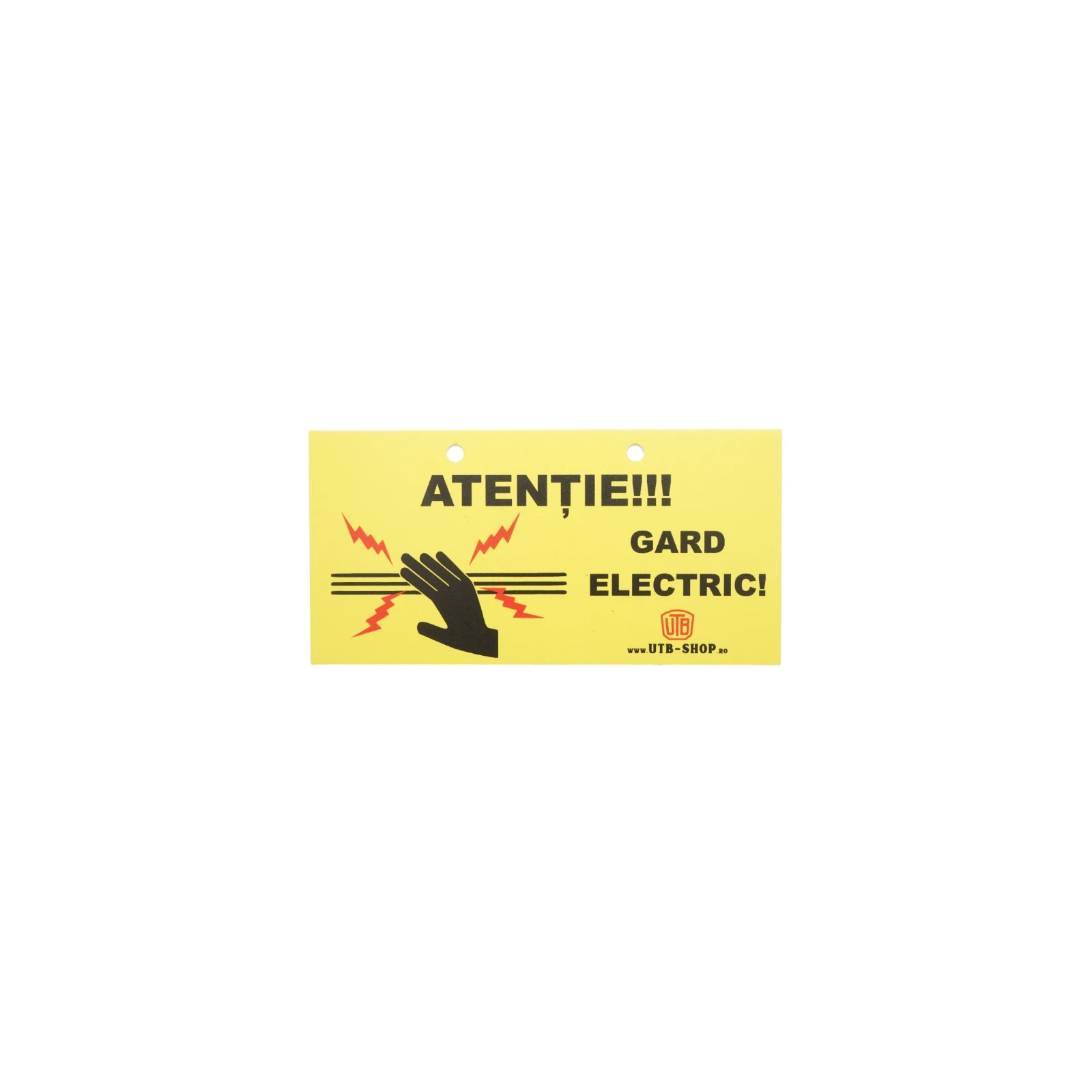 Placuta avertizare pentru gard electric 100x200mm