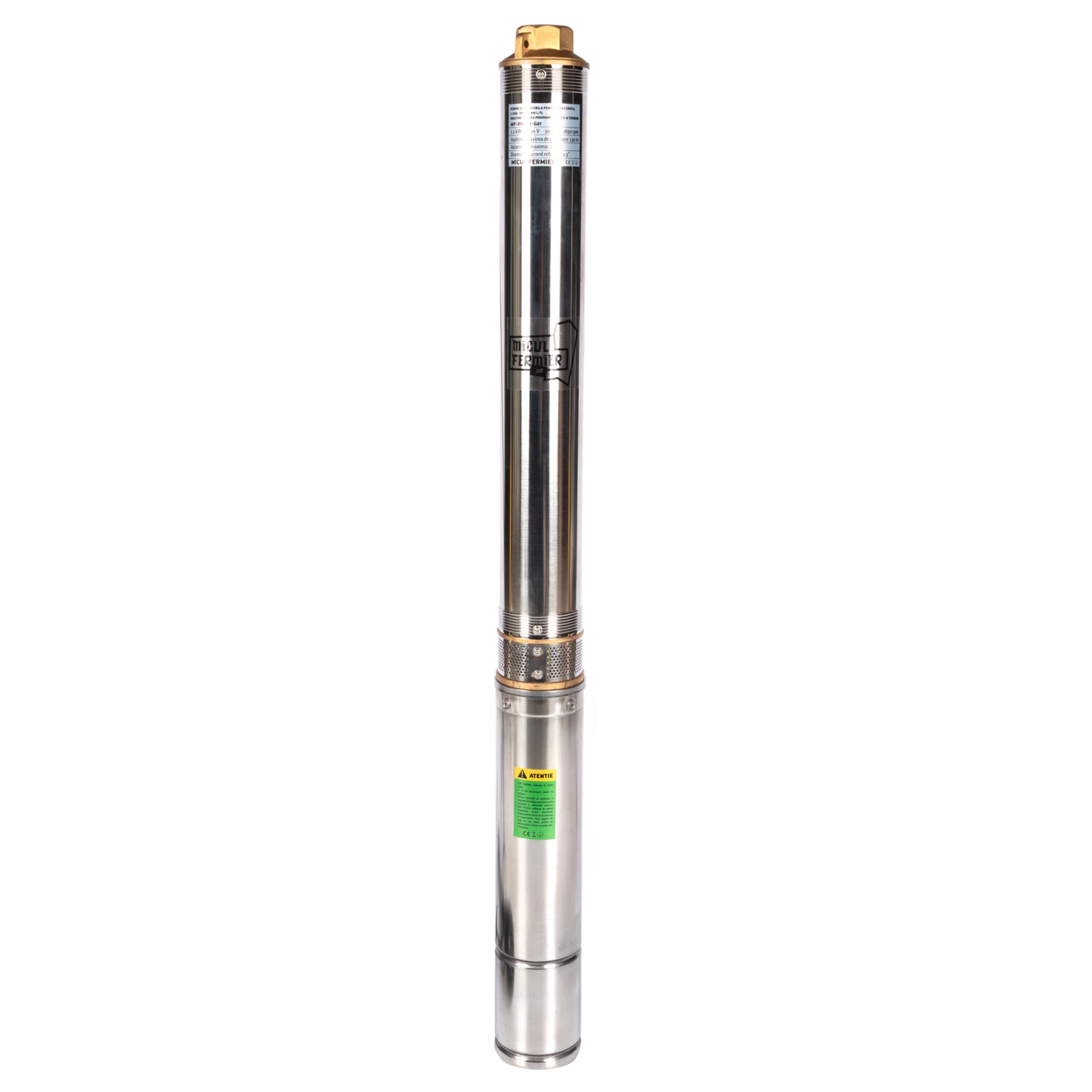 Pompa submersibila pentru apa curata Micul Fermier, 1.1KW, debit 5400l/h, inaltime maxima pompare 130m, 16 turbine