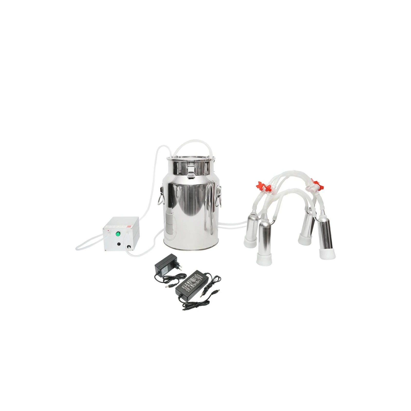 Aparat de muls portabil cu 1 post pentru vaci bidon inox 18l