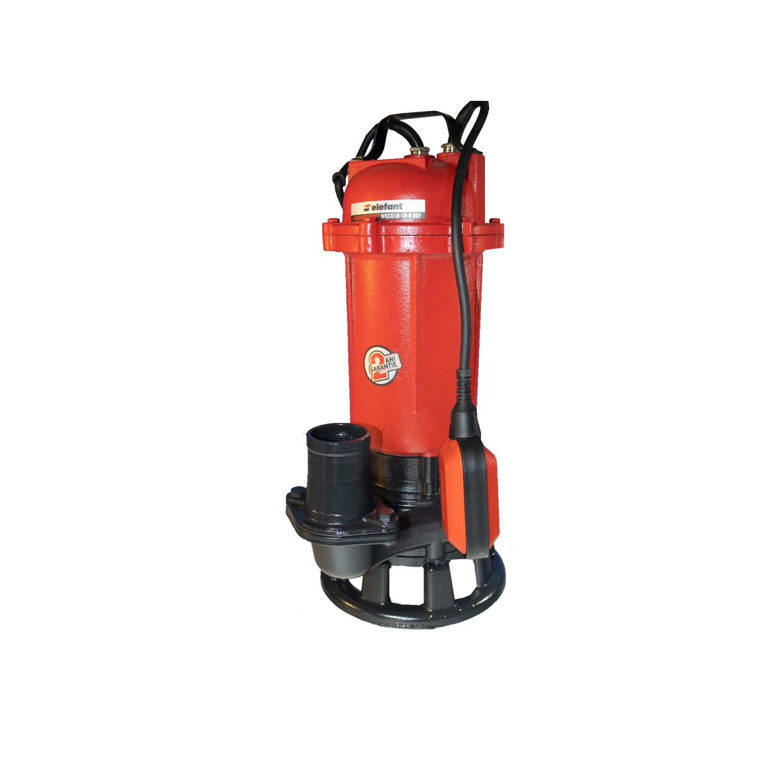 Pompa drenaj submersibilamonoetajata Elefant WQCD10-10-0.95F , 750 W , 2850 rot / min , cu tocator
