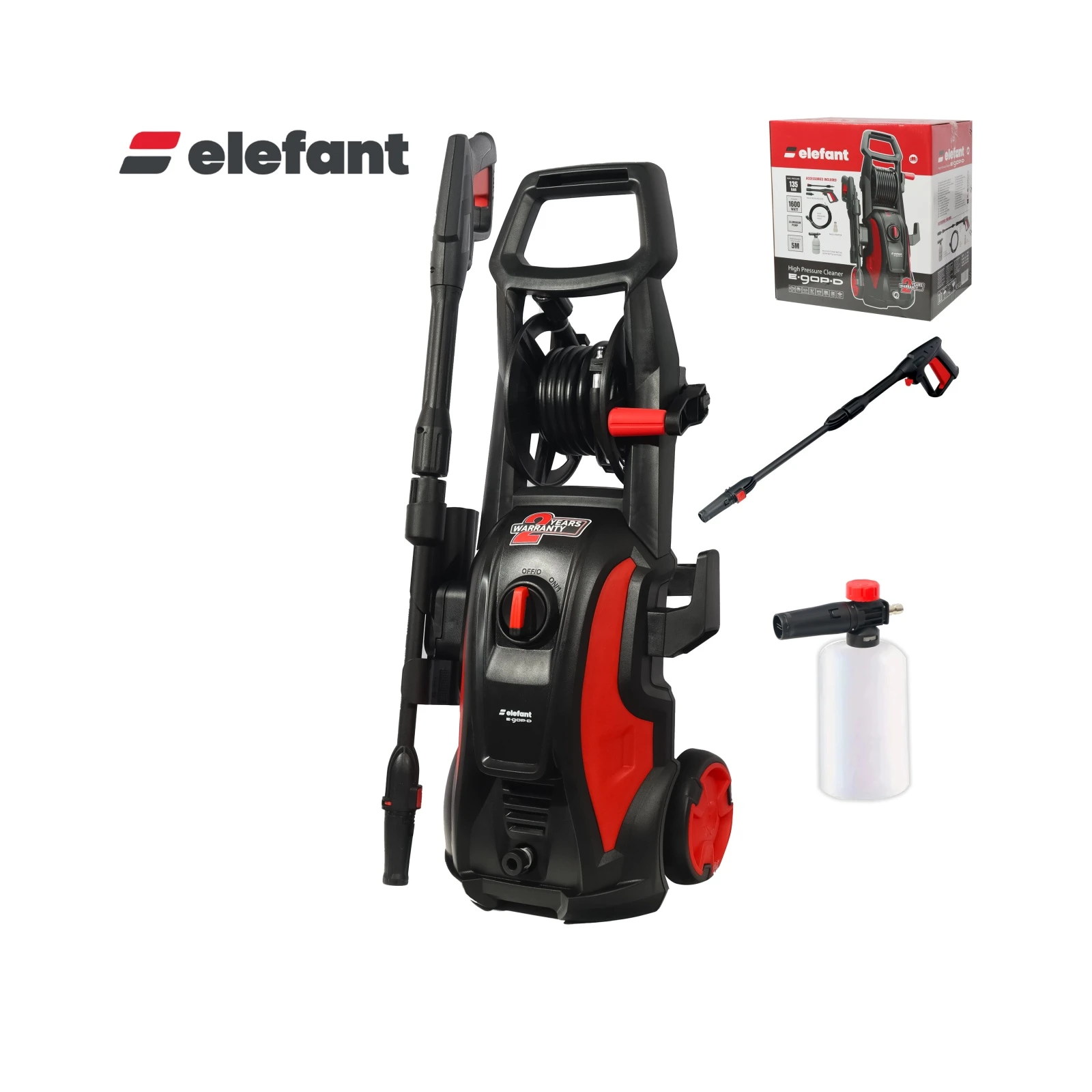Aparat de spalat cu presiune ELEFANT E-90P-D, 1600 W, 468l/h, 90bar