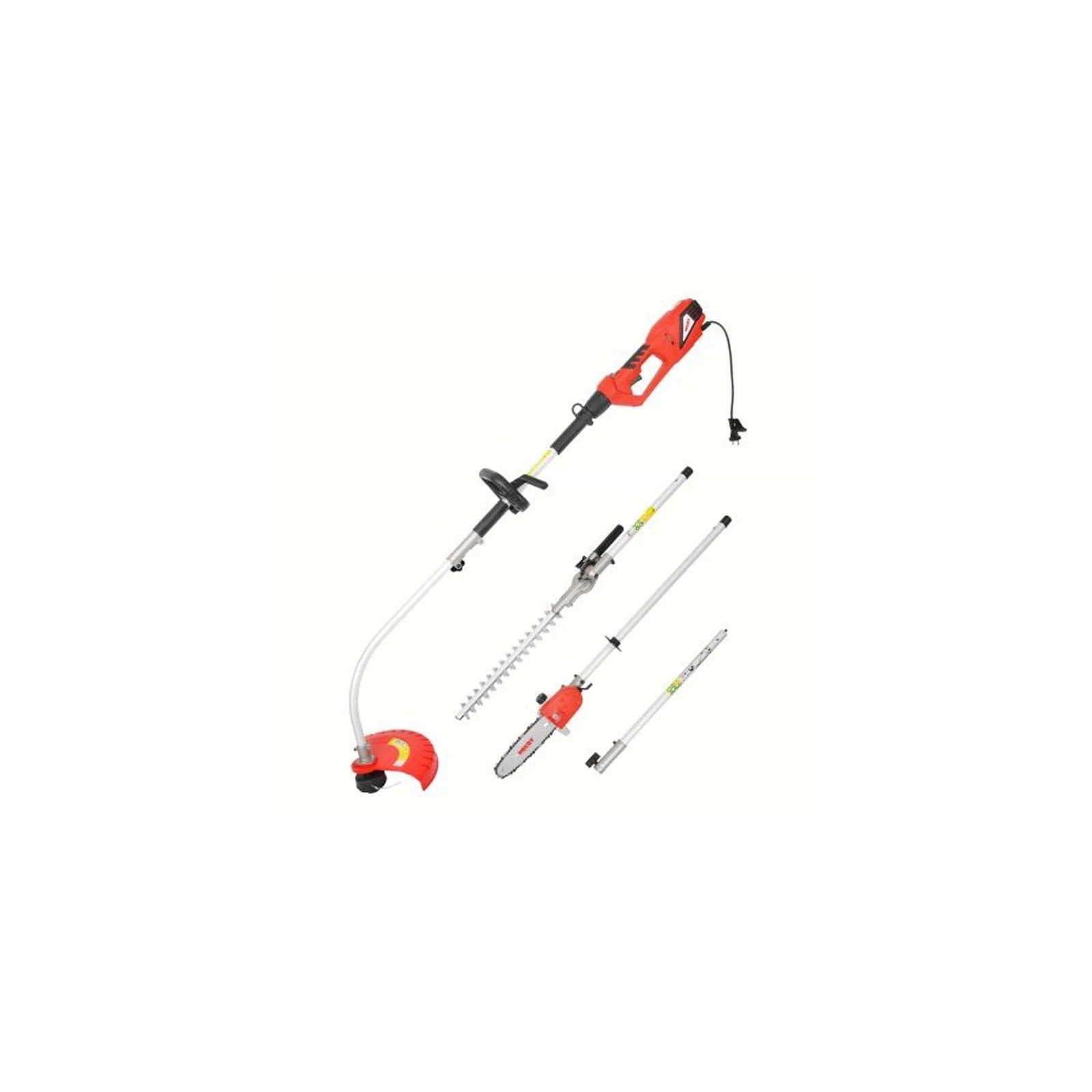 Unealta multifunctionala electrica HECHT 690 3 in 1, putere motor 900 W, trimmer gazon, trimmer gard viu, fierastrau
