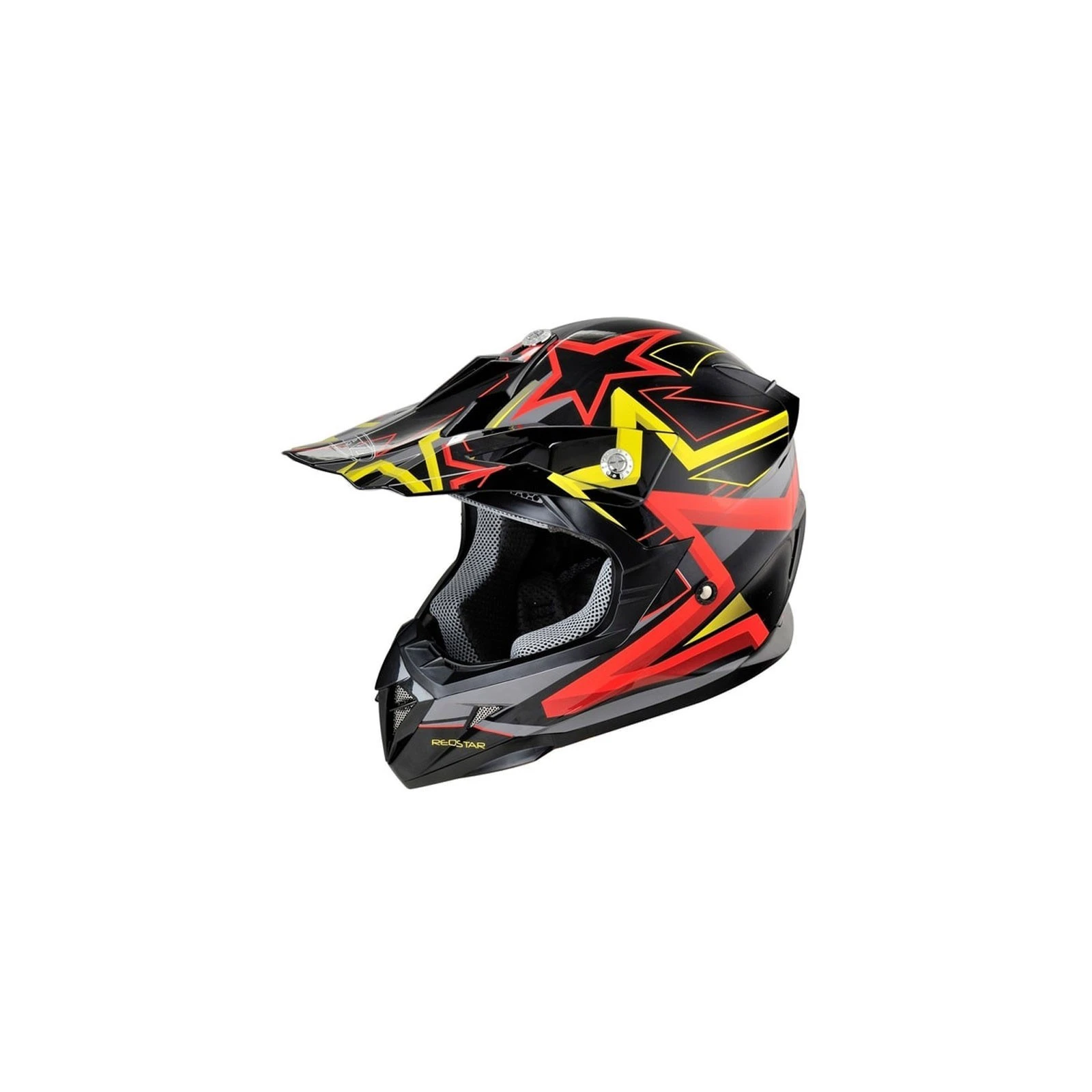 Casca moto ATV integrala HECHT 55915XL, STARS design, material ABS, marime XL 61 cm, multicolor
