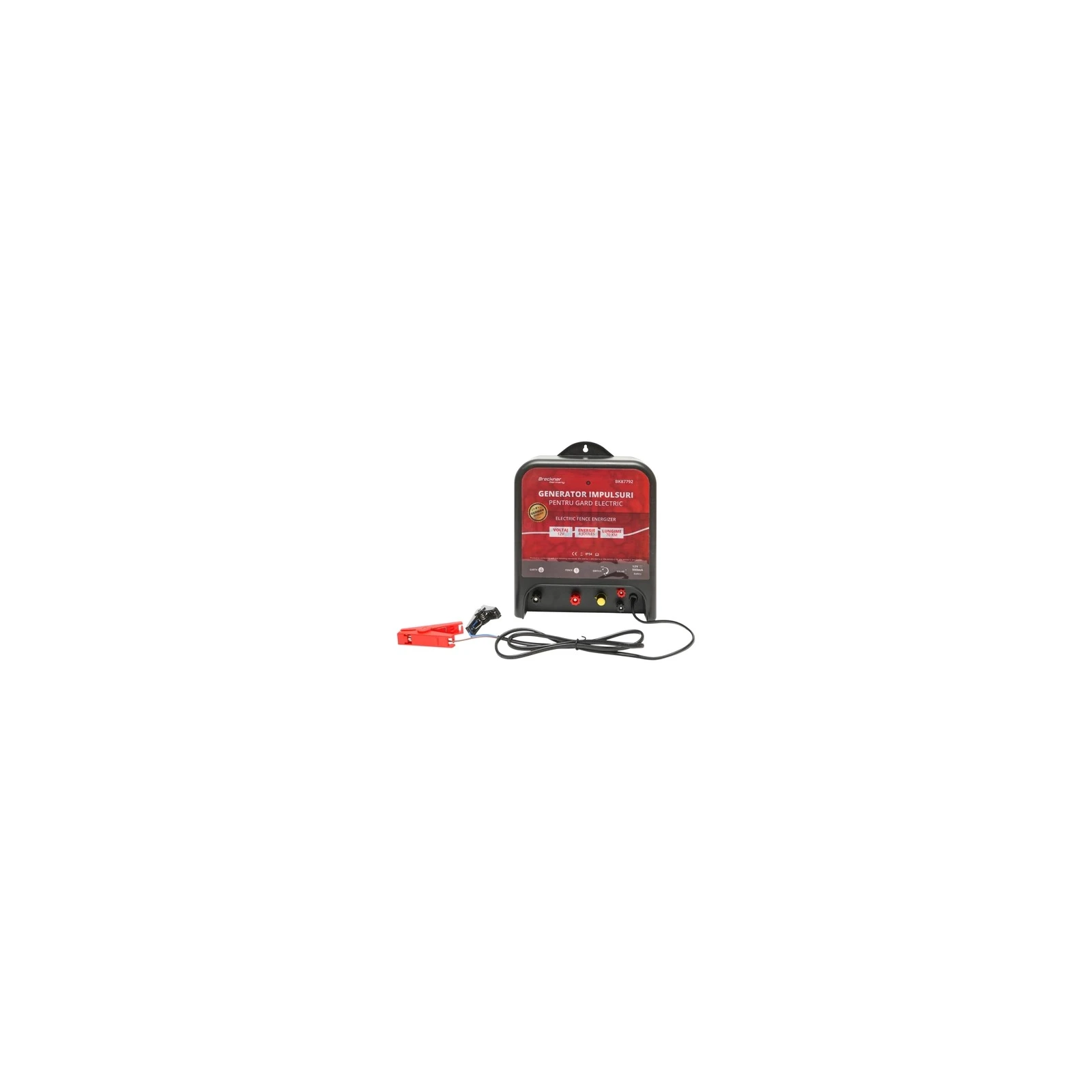 Aparat generator impulsuri DC 12V, 4 Joule, 70km pentru gard electric Breckner Germany