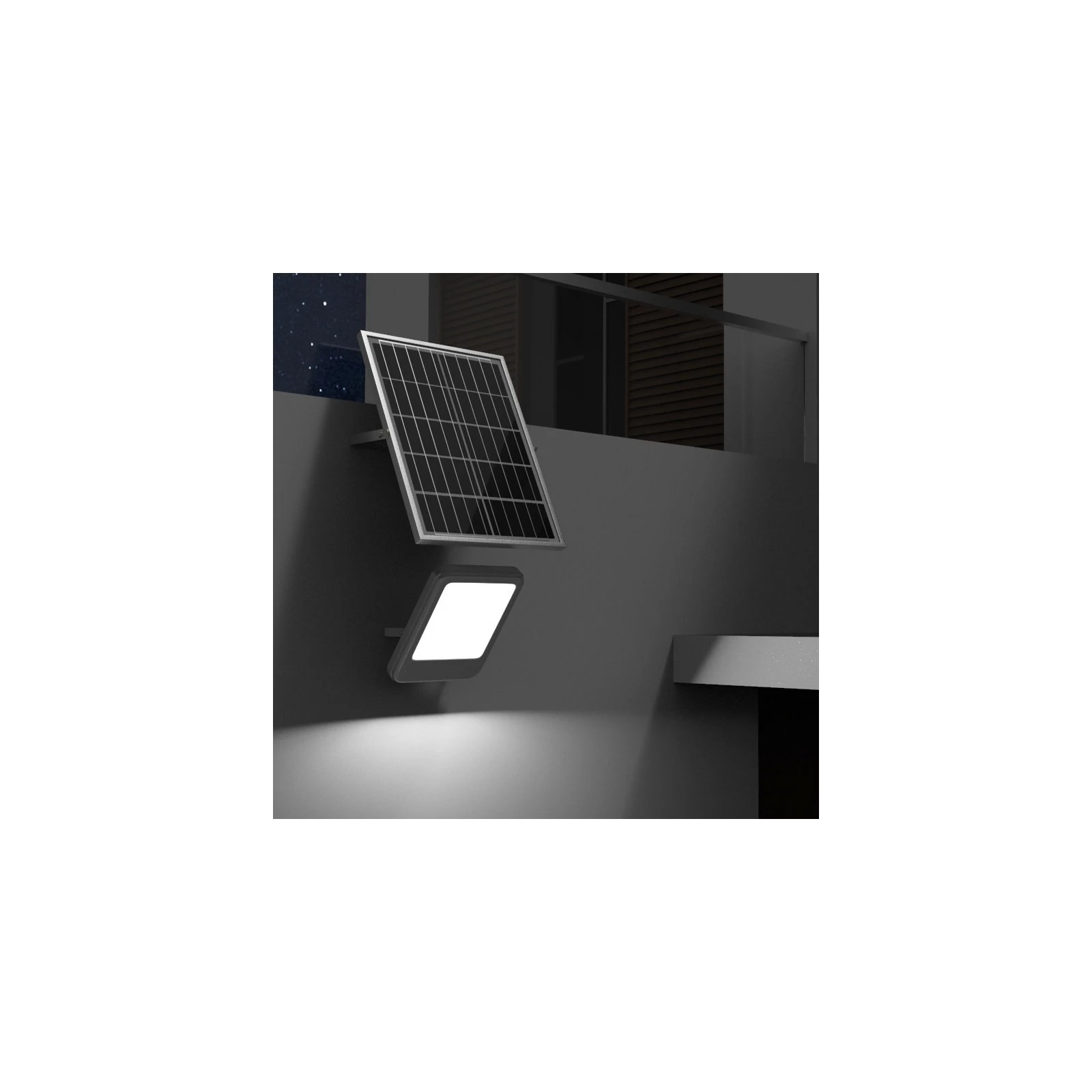 Proiector LED 100W cu panou solar policristalin 12W, telecomanda si acumulator inclus Breckner Germany