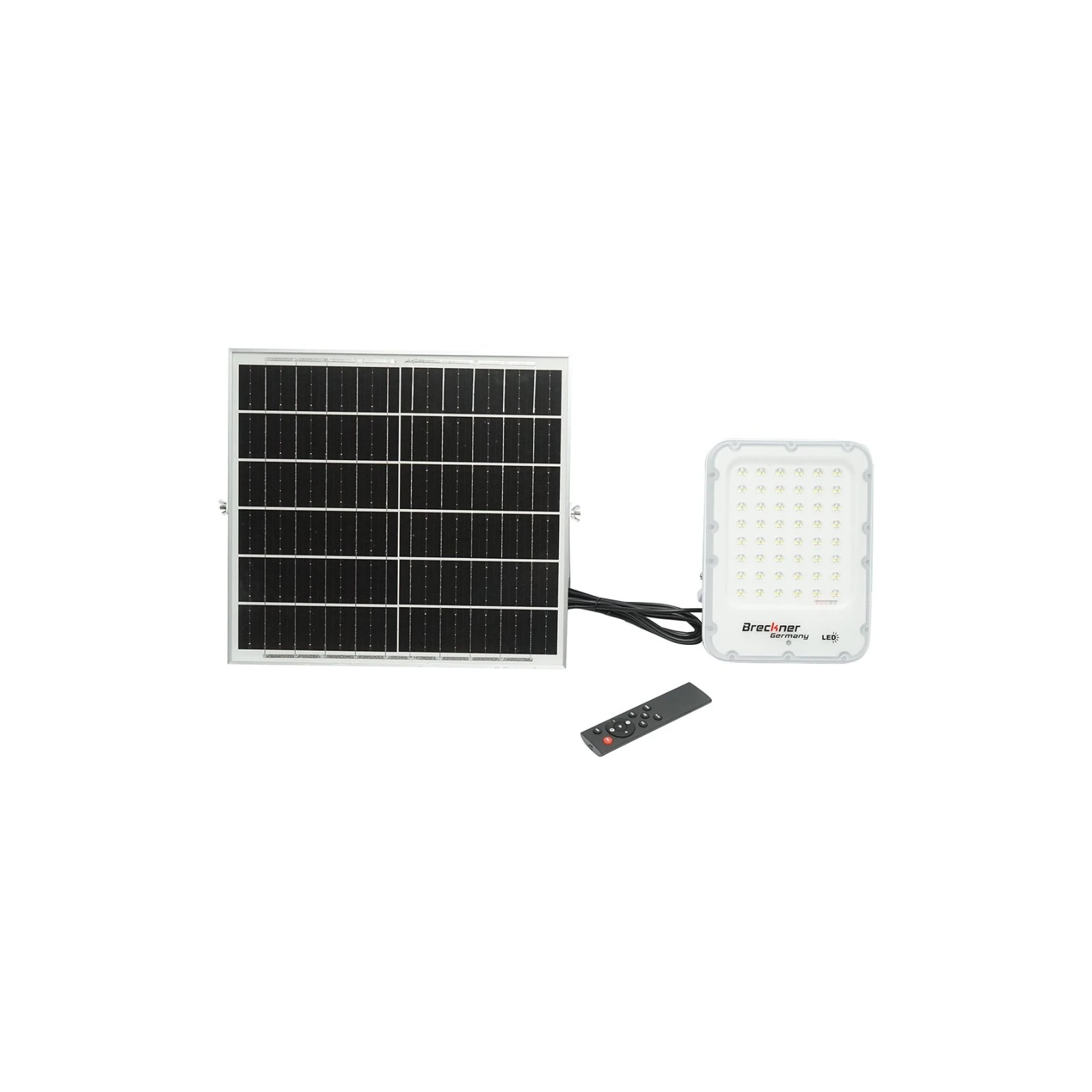 Proiector LED 150W cu panou solar monocristalin 25W, telecomanda si acumulator inclus Breckner Germany