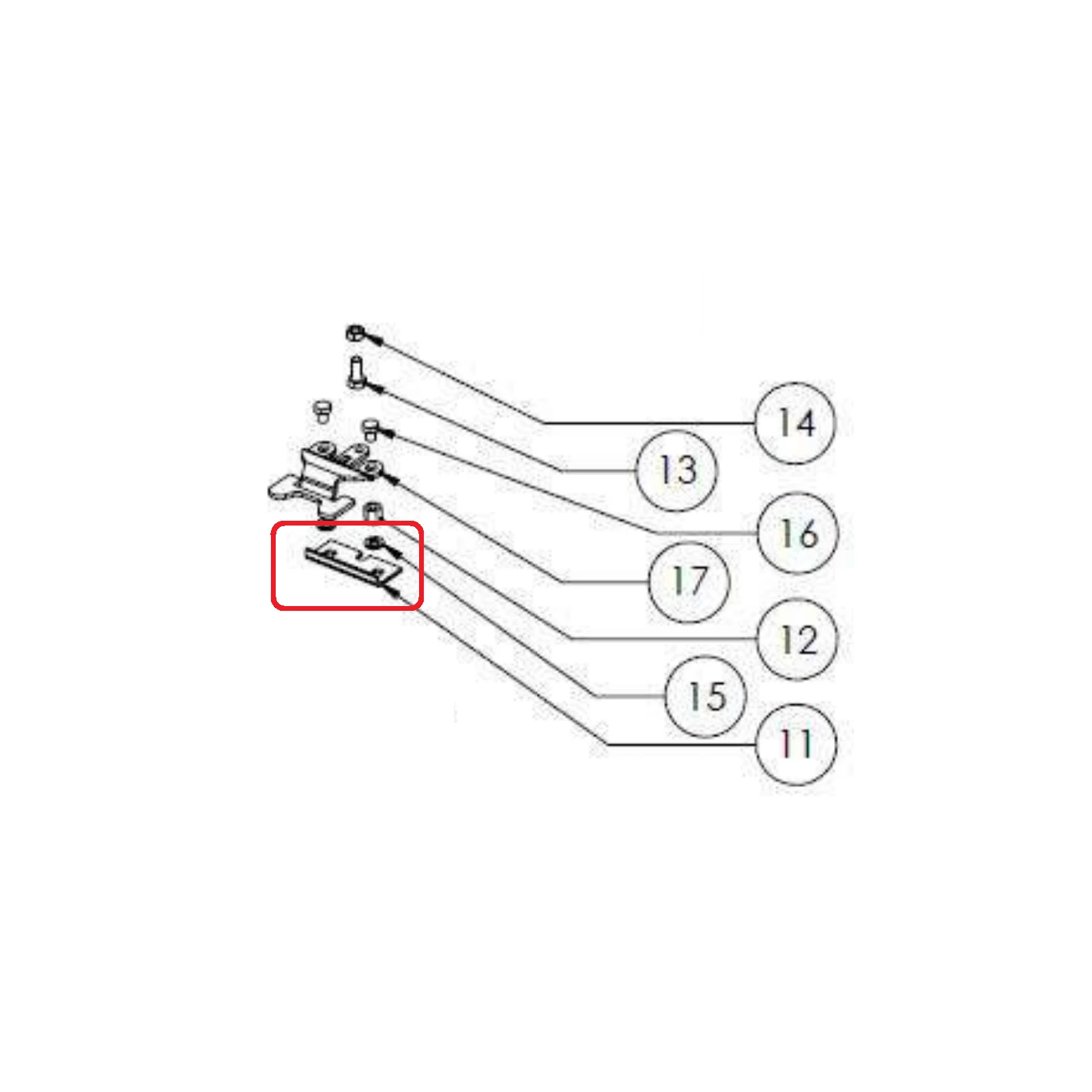 Placuta ghidaj RURIS 621139, pentru motocoasa Ruris BASSI 999K/999B, KL 100