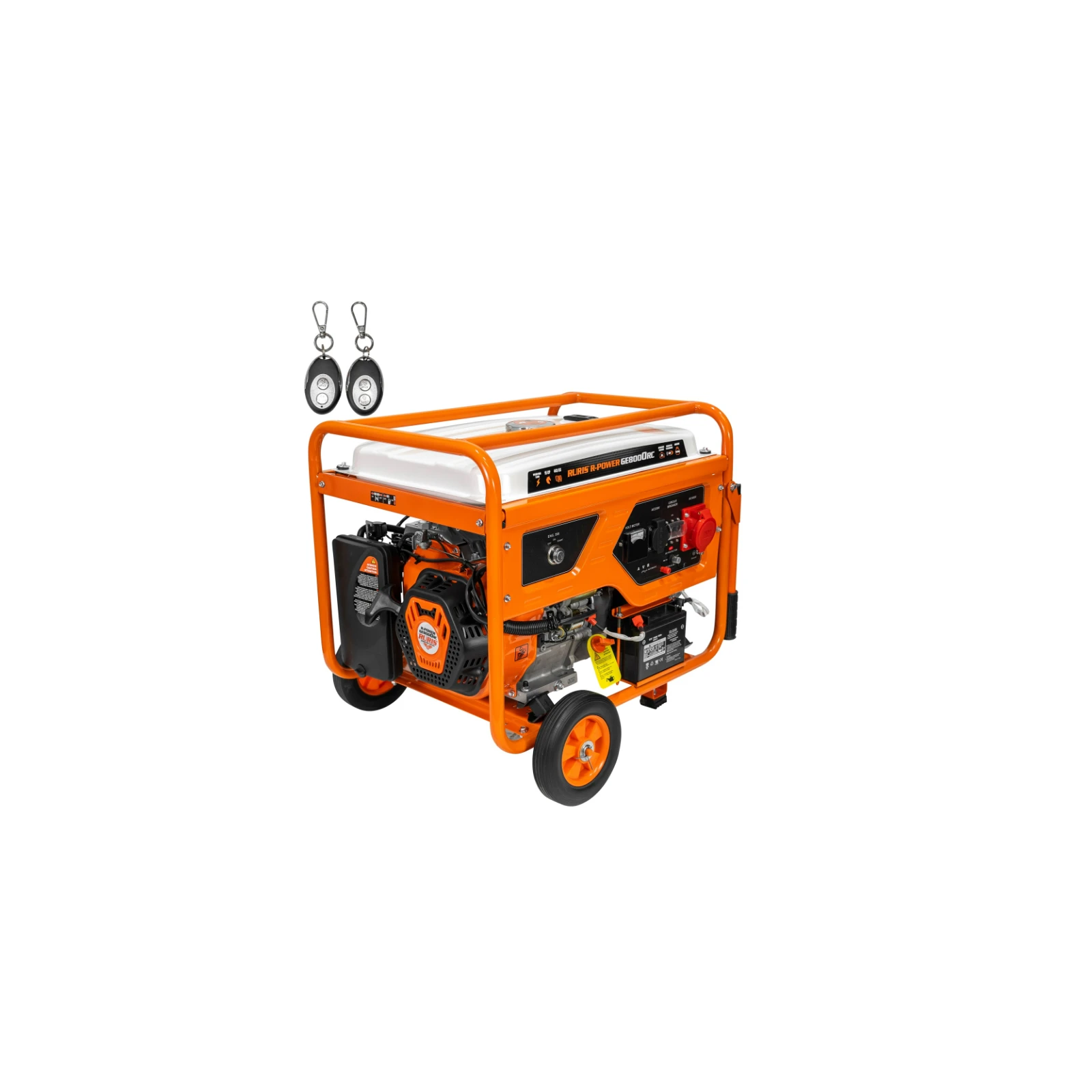 Generator open frame Ruris R-Power GE 8000RC, 15 CP, 7.5 kW, trifazat, benzina, pornire electrica