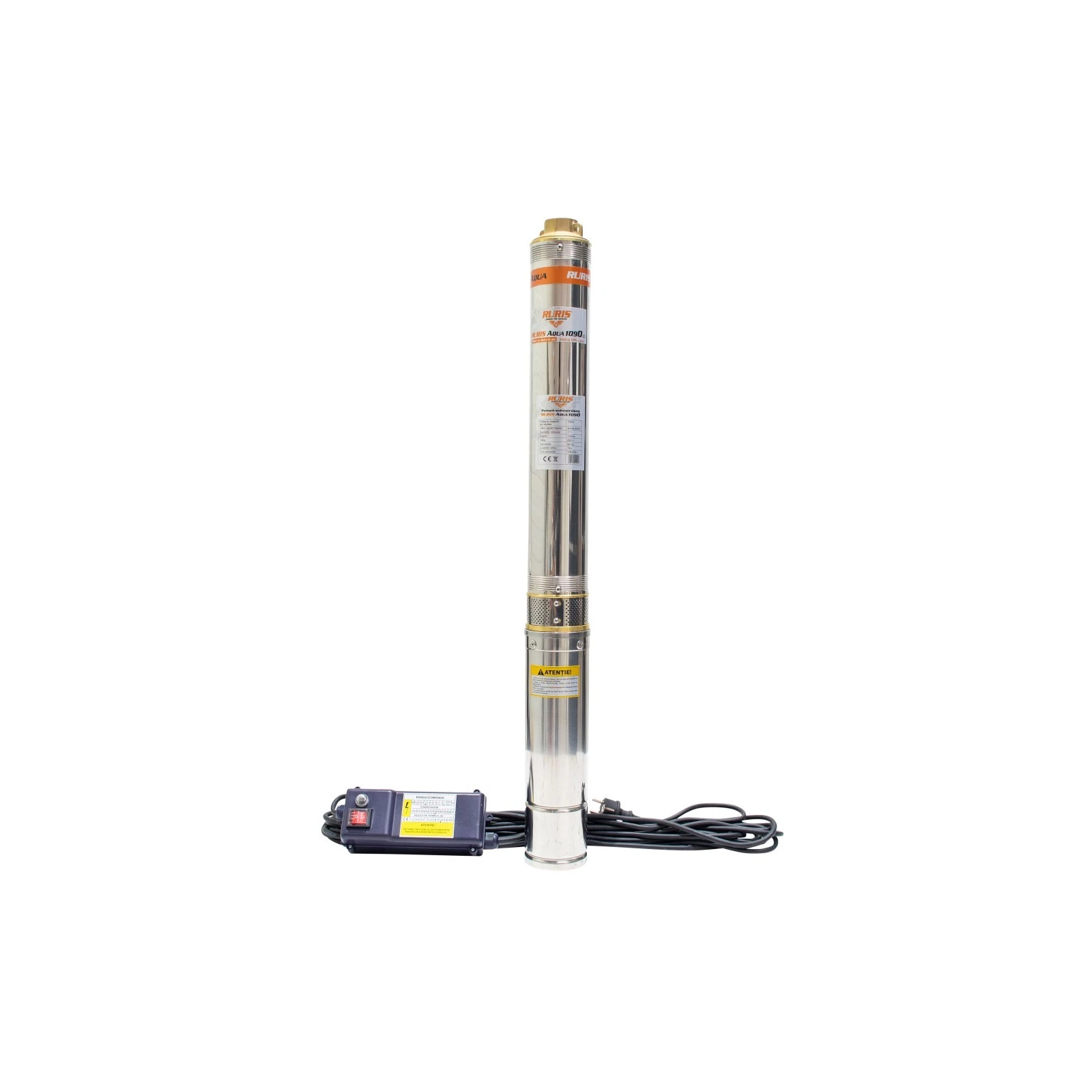 Pompa submersibila apa curata de adancime Ruris Aqua 1090,corp inox, 1100 W, 4m³/h