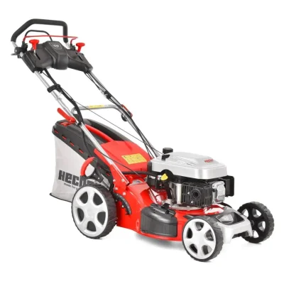 Masina de tuns iarba, pe benzina HECHT 5484 SXE 5IN1, motor de 135 cm3, cu o putere nominala de 2,4 kW, capacitate cos 60 l, cu 4 viteze de deplasare