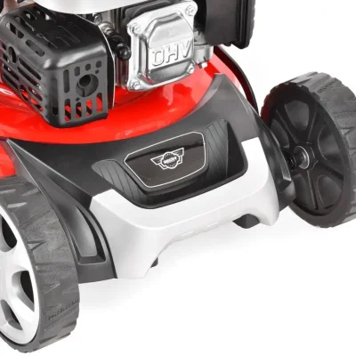 Masina de tuns iarba, pe benzina HECHT 5484 SX 5 IN 1, motor de 135 cc, cu o putere nominala de 2,4 kW, capacitate cos 60 l, cu 4 viteze de deplasare