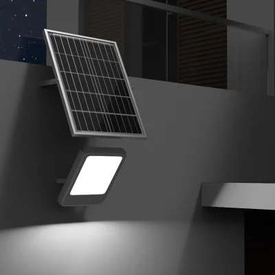 Proiector LED 100W cu panou solar policristalin 12W, telecomanda si acumulator inclus Breckner Germany