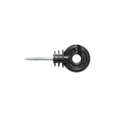 Izolator inelar PP ECO negru mat pentru fir gard electric Breckner Germany