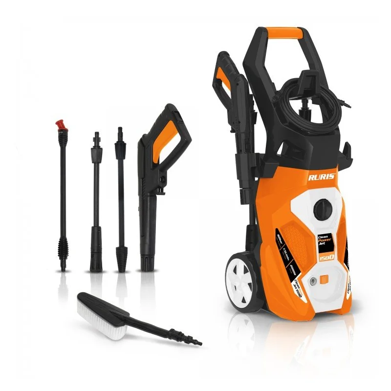Produs Aparat de spalat cu presiune RURIS CleanPowerJet1500, 2000 W, 450 l/h, 160 bar, accesorii incluse Imagine