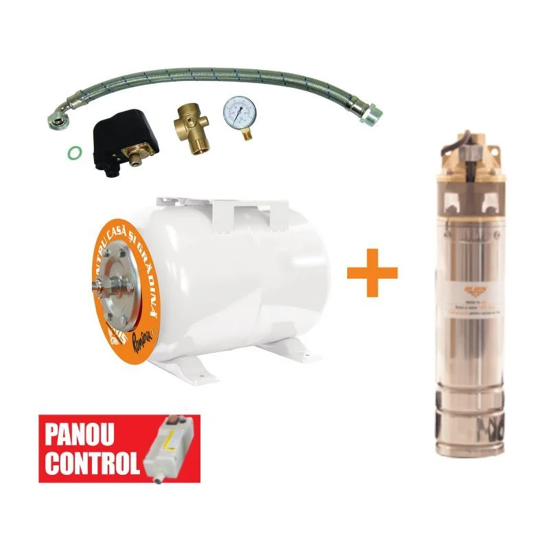 Produs Kit Ruris Pompa + Hidrofor Dunarea 24, 750 W, 230 V, 15 M Imagine