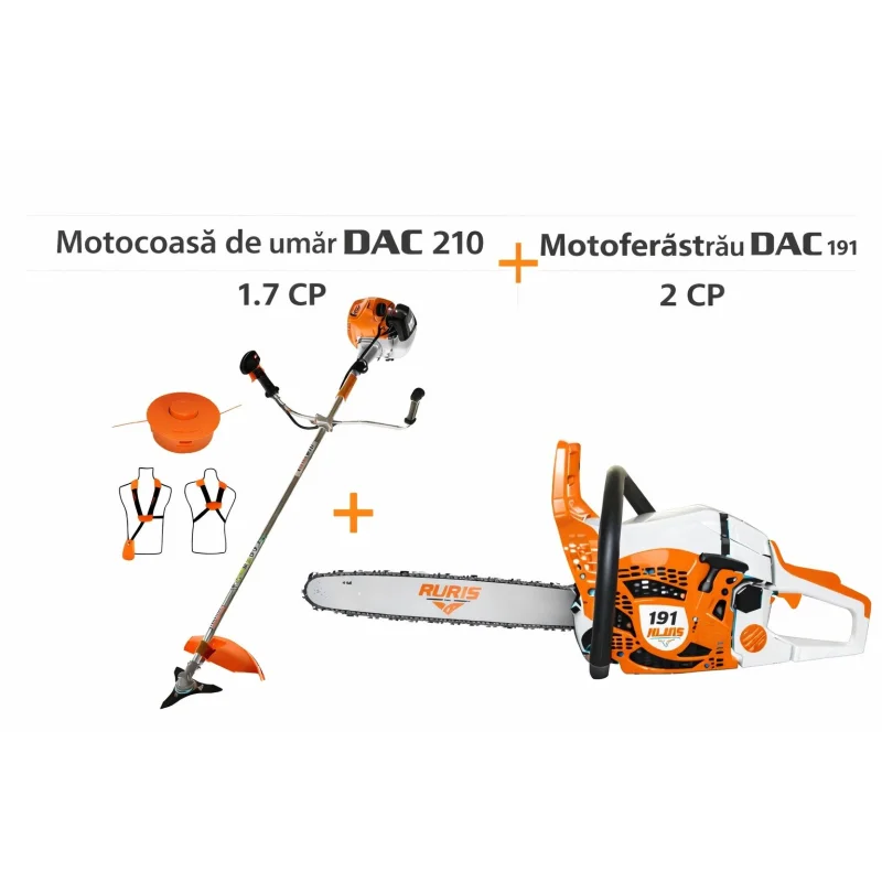 Produs Pachet istet (Motocoasa DAC 210+ Motoferastrau RURIS 191) Imagine