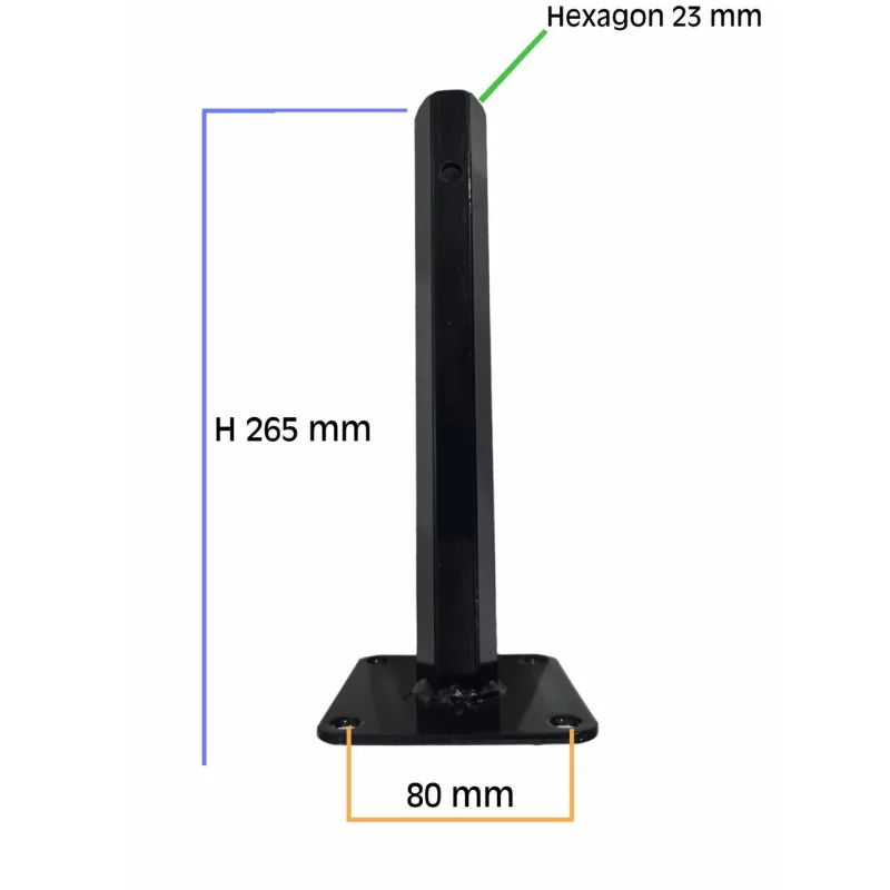 Produs Manicot roata motocultor baza patrata (h 265mm - Hexagon 23mm) Imagine