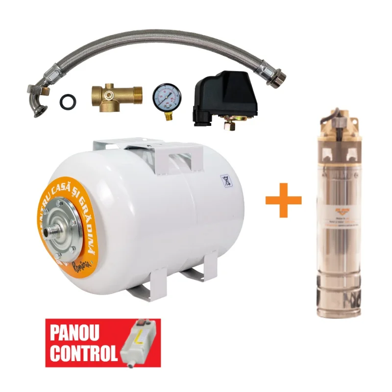 Produs Ruris Kit pompa + Hidrofor Dunarea 50, vas 50 litri, 750 W Imagine