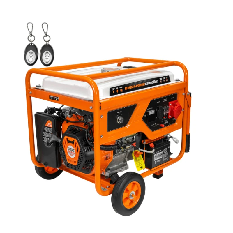 Produs Generator open frame Ruris R-Power GE 8000RC, 15 CP, 7.5 kW, trifazat, benzina, pornire electrica Imagine