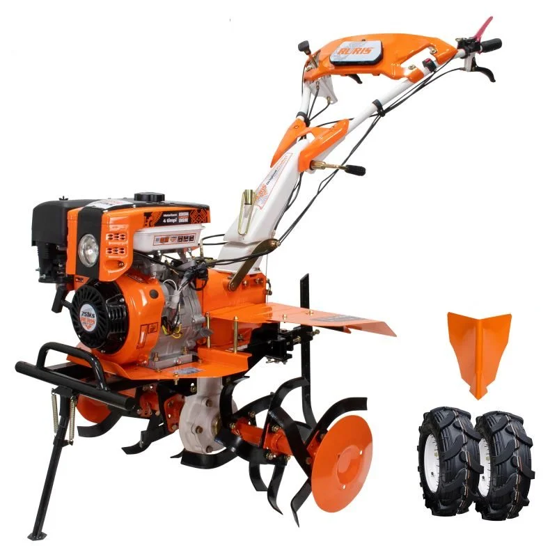 Produs Motosapatoare RURIS 751ks start 751ksst2022, motor benzina, 270 CC, 9.5 CP, roti cauciuc 5.00-10, rarita, coarne ajustabile Imagine